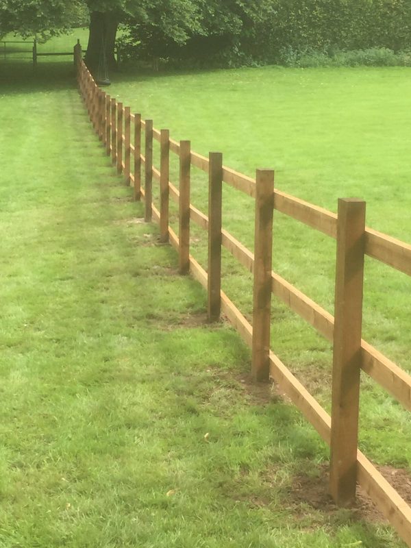 Post and rail fencing perfect for commercial purposes.