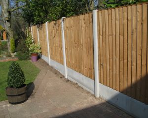 Concrete Post and Timber Panel Fencing