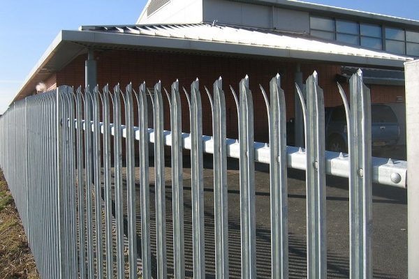 Steel commercial fencing surrounding a office are in Birmingham.