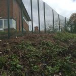Double mesh fencing surrounding commercial properties. Commercial fencing provides a great security solution.