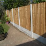 A garden on Birmingham with a long fence. The fence has close board fence panels.