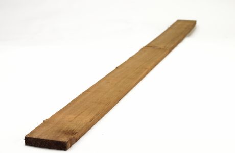 Pressure treated timber rail. The rail is a warm wood colour.