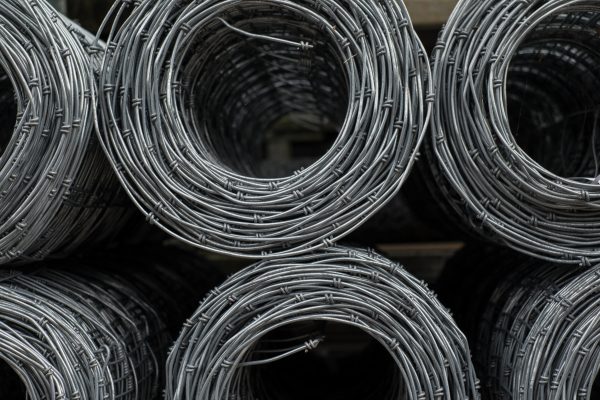 Six rolls of stock wire. Stock wire can be used for commercial and domestic fencing.