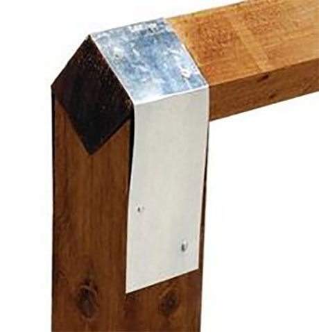 Pressure treated bird mouth posts designed to fit a 100 x 100 (4″ x 4″) timber rail.